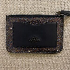 Multi Glitter COACH Card Holder